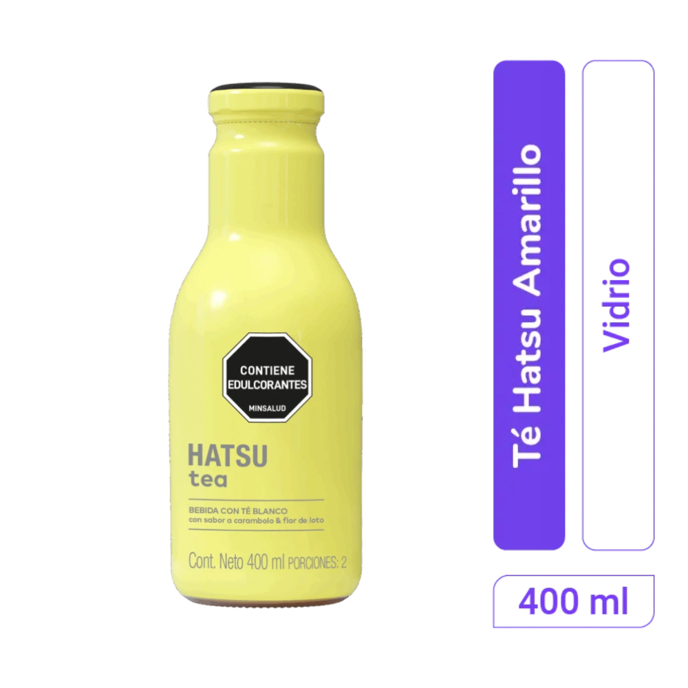 T&eacute; Hatsu Amarillo Sin Calor&iacute;as Vidrio 400 mlx 1 und