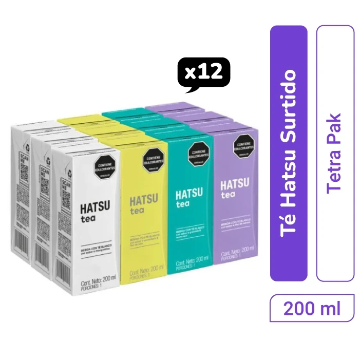 Té Hatsu Surtido Tetrapak 200 ml x 12 und