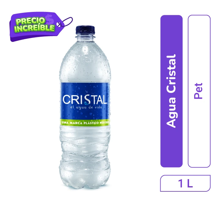 Agua Cristal 1 Lt Botella Pet x 1 und