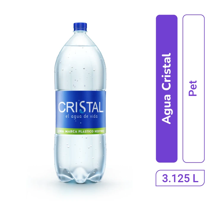 Agua Cristal pet 3.125 L x 1 und