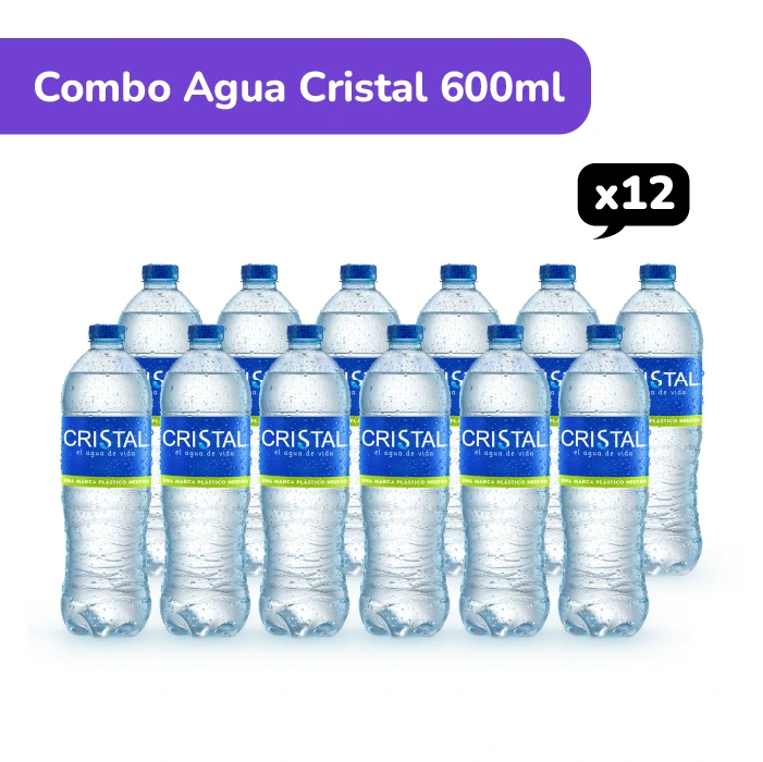 Combo Agua Cristal 600ml