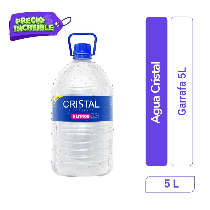 Agua Cristal garrafa 5 ltx 1 und
