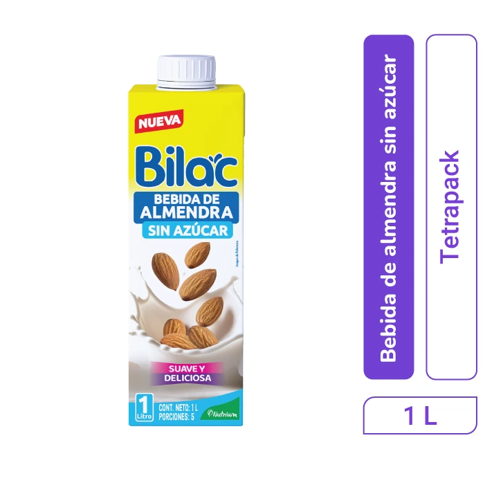 Bebida De Almendras Sin Azúcar Bilac 1000 ml x 1 und