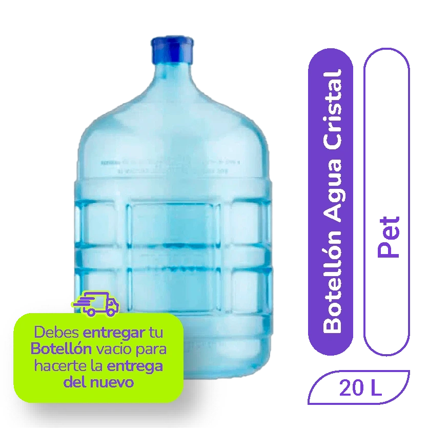 Recarga Botellón Agua Cristal 20Lt x 1 und