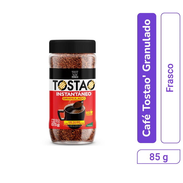 Caf&eacute; Tostao Soluble Granulado 85 gr x 1 und