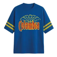 Camiseta Colombia Azul Talla M (Oversize)