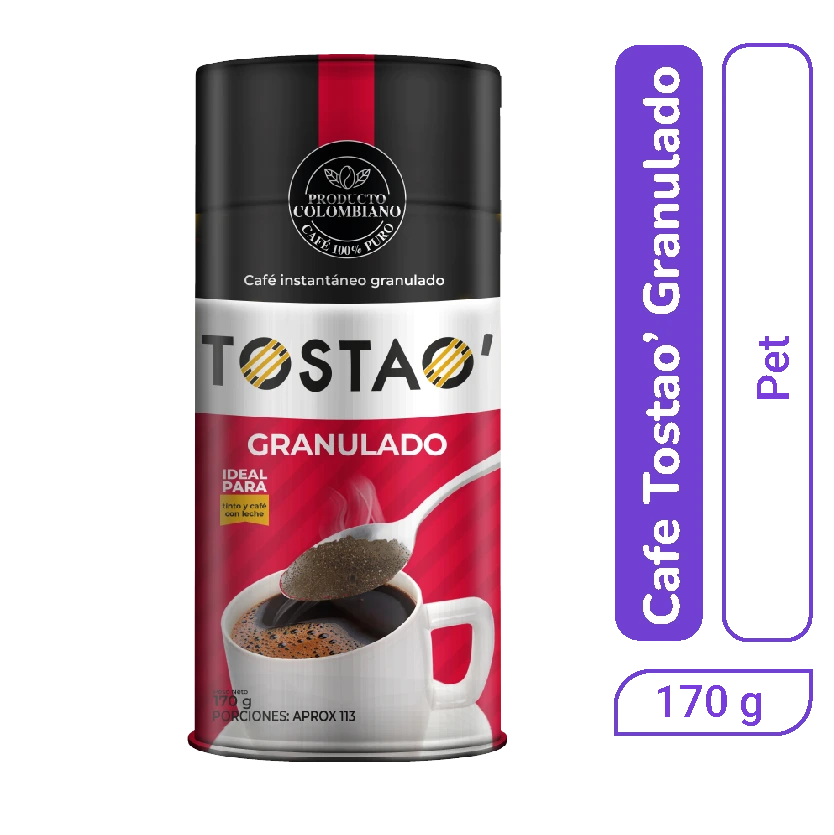 Café Tostao Soluble Granulado170 gr x 1 und