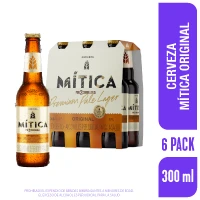 Cerveza Mítica Origina Botella 300 ml x 6 und