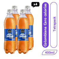 Gaseosa Colombiana Sin Azúcar pet 400 ml x 4 und