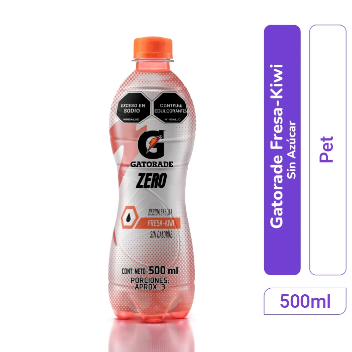 Hidratante Gatorade Fresa Kiwi Sin Azúcar pet 500 ml x 1 und