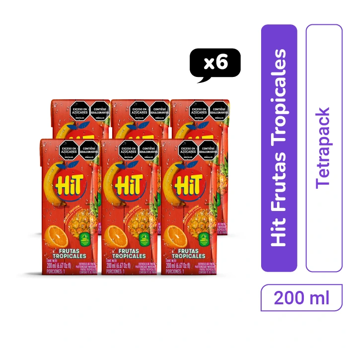 Hit Frutas Tropicales Tetrapack 200 ml x 6und