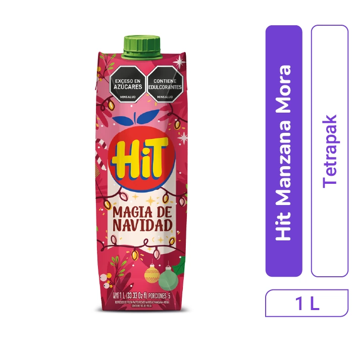 Hit Magia de Navidad Manzana Mora Tetrapak 1 L x 1 und