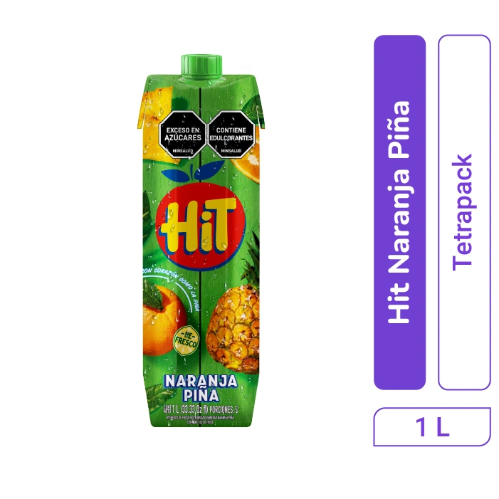 Hit Naranja Piña Tetrapack 1 lt x 1 und
