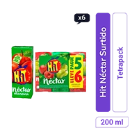 Hit Néctar Surtido Tetrapack 200 ml Pague 5 Lleve 6 