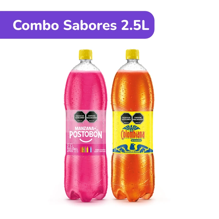 Combo D&uacute;o Familiar: Manzana + Colombiana 2.5 L