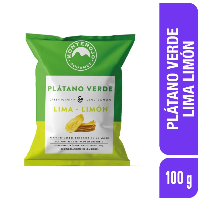 Pl&aacute;tanos Verdes MonteRojo Lima Lim&oacute;n 100 g x 1 und