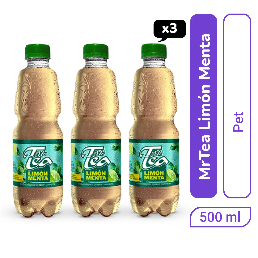Té Mr. Tea Limón Menta  Pet 500 ml x 3 und 