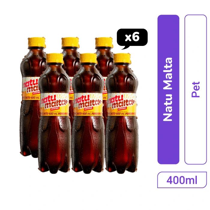 Malta Natumalta Pet 400 ml x 6 und
