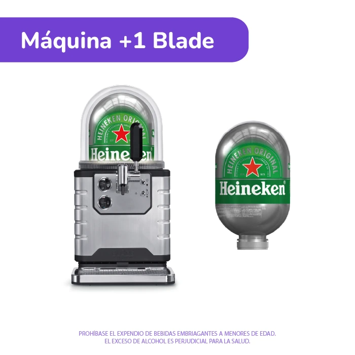 Máquina dispensadora de Blade Heineken + Blade Heineken 8 L (1 und)