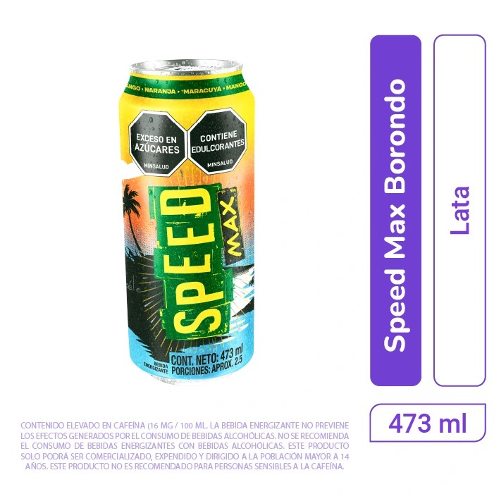 Energizante Speed Max Borondo Lata 473 ml x 1 und