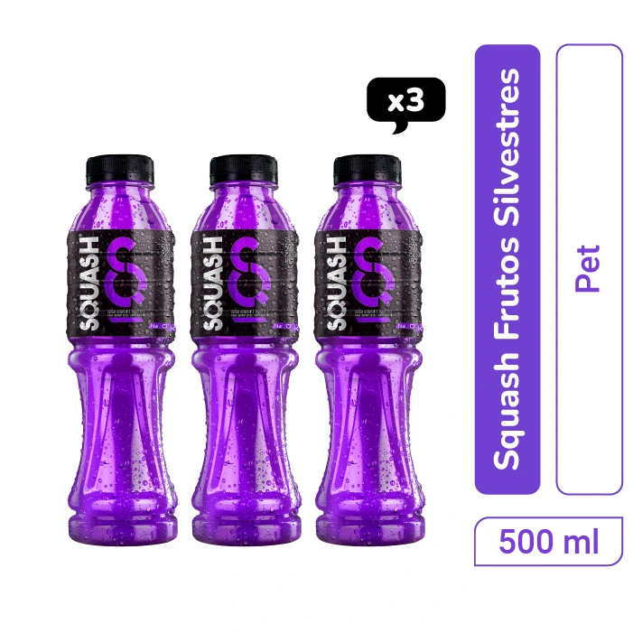 Hidratante Squash Frutos Silvestres Pet 500 ml x3 und