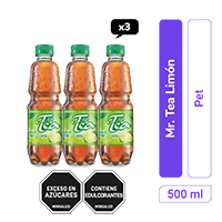 Té Mr. Tea Limón Pet 500 ml x 3 und