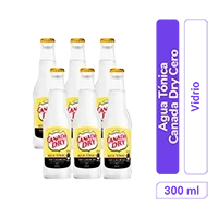 Agua Tónica Canada Dry 0 300 ml  x 6 und