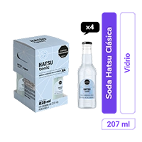 Agua Tónica Hatsu Original Sin Calorías vidrio 207 ml x 4 und