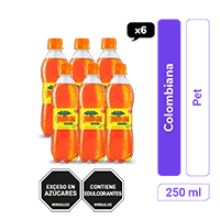 Gaseosa Colombiana pet 250 ml x 6 und