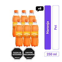 Naranja Postobón pet 250 ml x 6 und