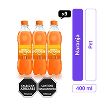 Naranja Postobón pet 400 ml x 3 und