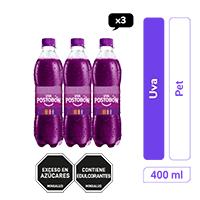 Uva Postobón pet 400 ml x 3 und