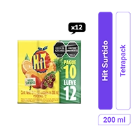 Hit Surtido tetrapack 200 ml pague 10 lleve 12 x 12 und