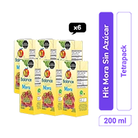 Hit Mora Sin Azúcar Tetrapack 200 ml x 6und