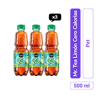 Té Mr. Tea Limón Cero Calorías Pet 500 ml x 3 und