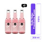 Soda Hatsu Frambuesa y Rosas vidrio 300 ml x 3 und