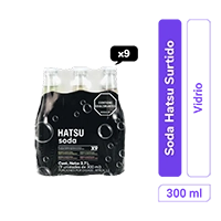 Soda Hatsu Surtida Vidrio 300 ml x 9 und
