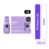 Té Hatsu Lila Sin Calorías Vidrio 250 ml x 6 und