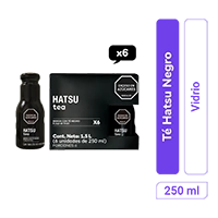 Té Hatsu Negro Vidrio 250 ml x 6 und