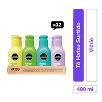 Té Hatsu Surtido Cero Calorías Vidrio 400 ml x 12 und