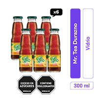 Té Mr. Tea Durazno Vidrio 300 ml x 6 und