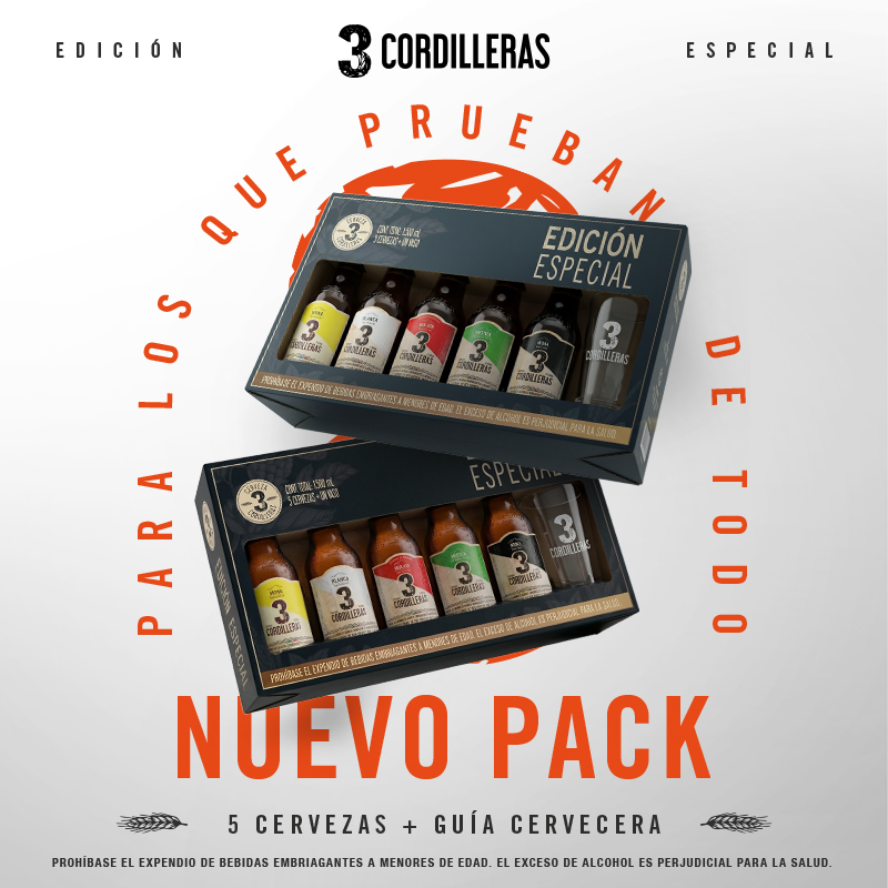 Nuevo pack 3 Cordilleras + Vaso