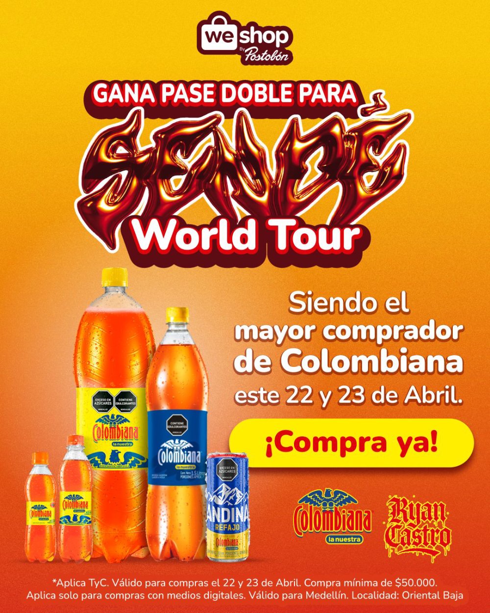 Gana boletas para Ryan Castro Sende Tour